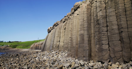 Basalt in Chixi of Penghuの写真素材