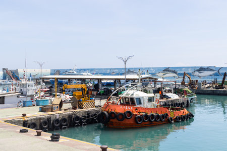 Taitung, Taiwan14 September 2022: Fugang Fishery Harbor in Taitung of Taiwanのeditorial素材