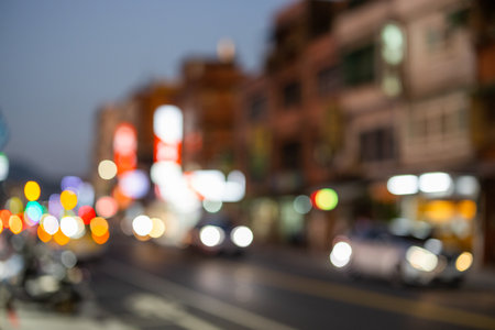 Blur view of city street viewの写真素材