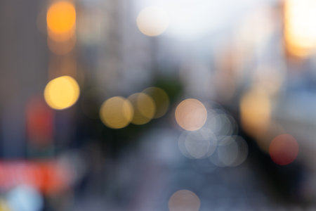 Blur view of city view in the evening