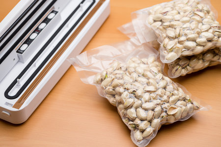 Vacuum package for seal pistachioの写真素材