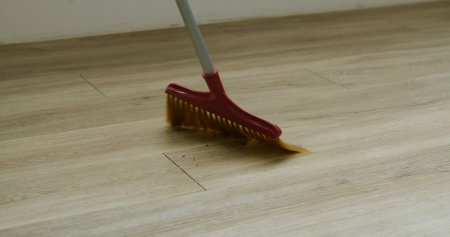 Sweep the floor at home