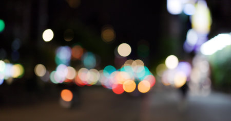 Blur view of city night view
