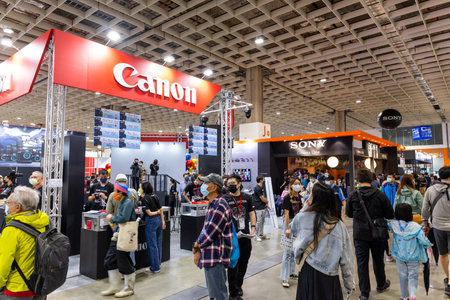 Nangang, Taiwan 16 October 2022: Camera exhibition in Taiwanの写真素材