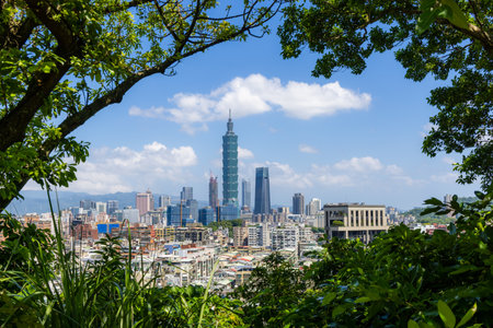 Taipei, Taiwan 28 September 2022: Taipei city skyline