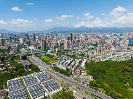 Taipei, Taiwan 28 September 2022: Taipei city downtown in Taiwanのeditorial素材