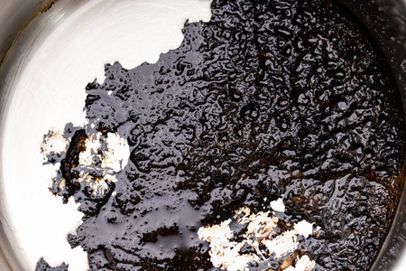 Kitchen utensil Burnt out metal potの写真素材