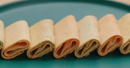 Phoenix Roll, hong kong local snack food , egg rollの写真素材