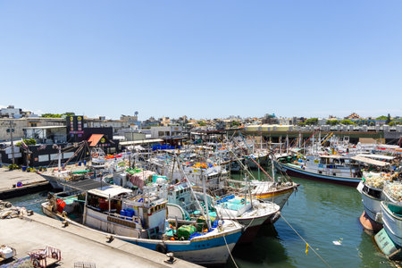 Taiwan 25 August 2022: Donggang ferry in taiwan