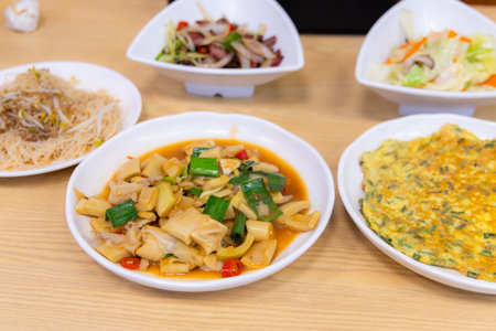Local Taiwan food dish in restaurantの写真素材