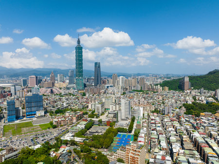 Taipei, Taiwan 28 September 2022: Taipei city landmark in Taiwanのeditorial素材