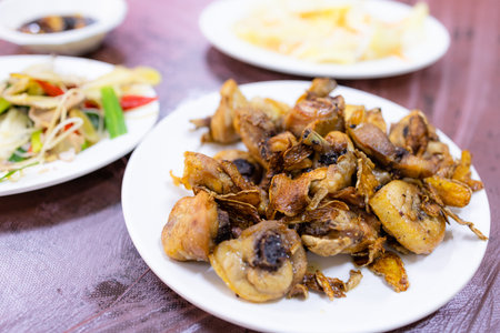 Deep fry crispy delicious chickenの写真素材