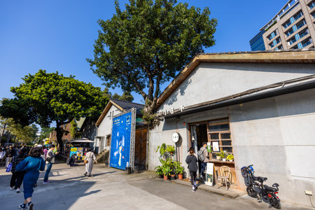 Taipei, Taiwan, 27 February 2022: Huashan 1914 Creative Parkのeditorial素材
