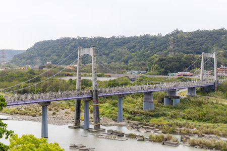 Taoyuan, Taiwan 04 March 2023: Daxi Bridge in Taoyuan of Taiwanのeditorial素材