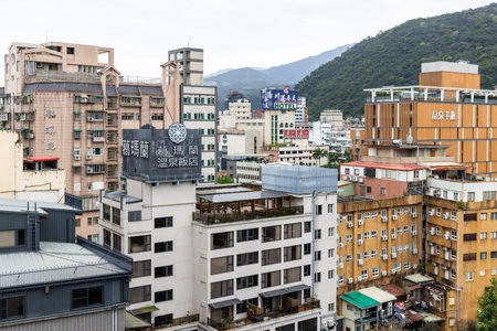 Yilan, Taiwan 18 February 2023: Jiaoxi city in Taiwan of Yilanのeditorial素材