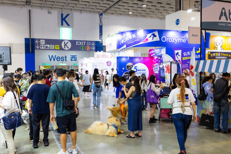Taipei, Taiwan 12 July 2023: Taipei Nangang exhibition center for The Pet showの写真素材