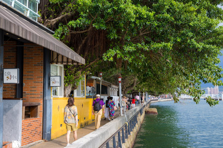 Taiwan 23 August 2023: Tamsui waterfront in Taiwan