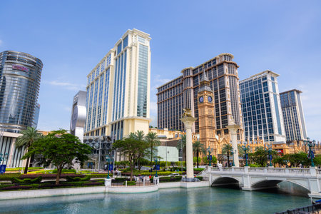 Macau 29 June 2023: Macau city downtownのeditorial素材