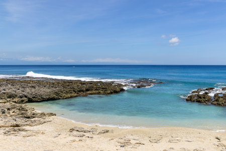 Sea and the blue sky