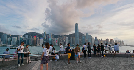 Tsim Sha Tsui, Hong Kong 27 July 2019: Hong Kong cityのeditorial素材
