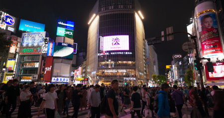 Tokyo, Japan, 28 June 2019: Shibuya district in Tokyo cityのeditorial素材