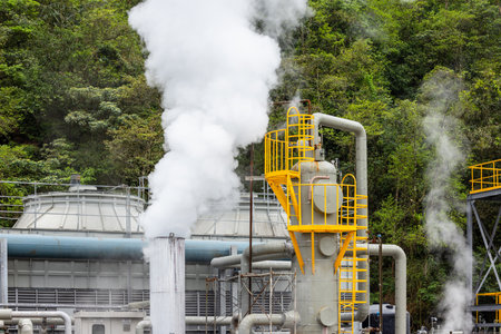Taiwan 24 March 2023: Qingshuei Geothermal Power Plant in Yilan of Taiwanのeditorial素材