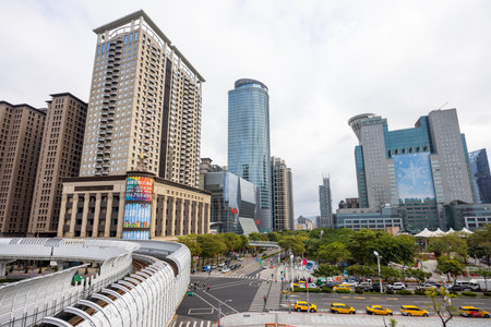 New Taipei, Taiwan 29 December 2022: New Taipei city in Banqiao District of Taiwanの写真素材