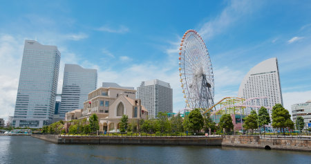 Yokohama, Japan 09 July 2019: Yokohama city bayの写真素材