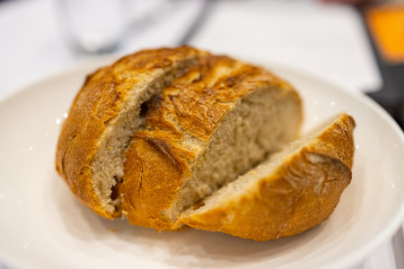 Slices of bread on the plate