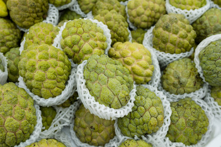 Pile of custard apples for sell