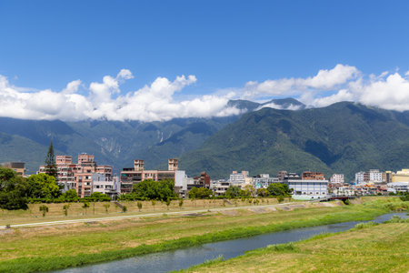 Countryside in Hualien County of Taiwanの写真素材