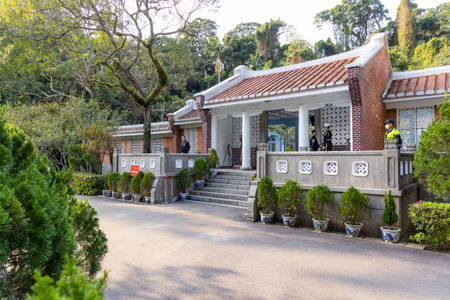 Taoyuan, Taiwan 03 March 2023: Cihu Mausoleum in Taiwanのeditorial素材