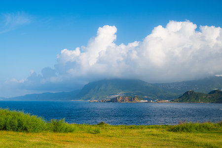Seascape in chaojing park of badouzi Keelung of Taiwanの写真素材