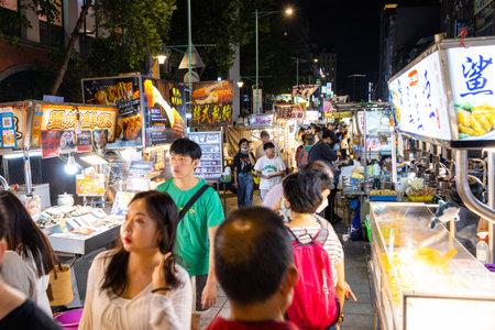Taipei, Taiwan 29 May 2023: Ningxia night market in Taipei cityのeditorial素材