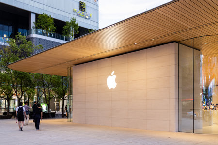 Taipei, Taiwan, 18 August 2022: Apple store in Taipei cityのeditorial素材