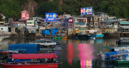 Lei Yue Mun, Hong Kong 23 July 2020: Hong Kong fishing villageの写真素材