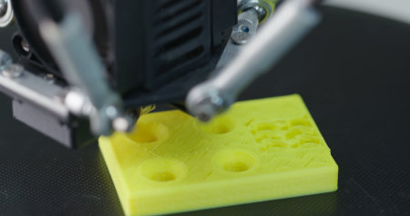 Designer Working With 3D Printer