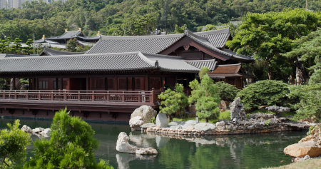 Diamond Hill, Hong Kong 16 July 2020: Chi Lin Nunnery in Hong Kongのeditorial素材