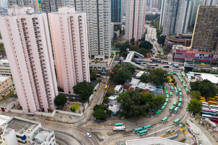 Wong Tai Sin, Hong Kong 27 July 2021: Hong Kong residential districtのeditorial素材