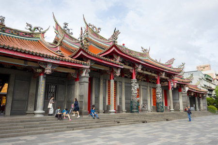 Taiwan 05 October 2023: Xingtian Temple in Taipei cityのeditorial素材