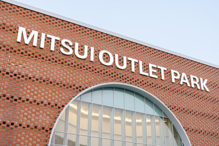 Tainan, Taiwan 22 March 2023: Mitsui Outlet park in Tainan of Taiwan