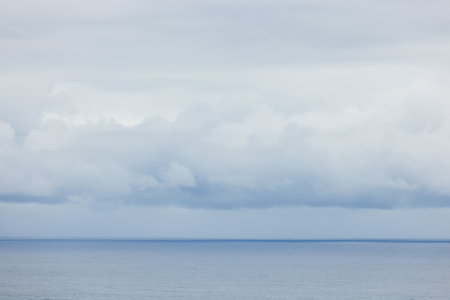 Cloudy over the sea at bad weather