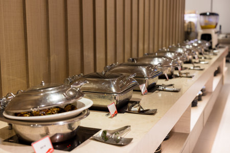 Banquet catering food in the restaurantの写真素材