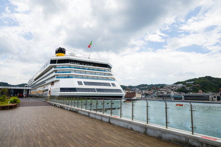 Taiwan 14 August 2023: Port of Keelung in Taiwanの写真素材