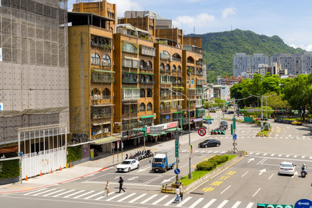 Taipei, Taiwan 25 July 2023: Taipei city downtown