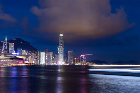 Hong Kong 26 June 2023: Hong Kong city night