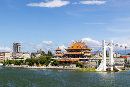 Taoyuan, Taiwan 07 August 2023: Longtan Nantian Temple in Taiwanのeditorial素材