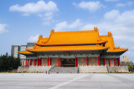 Taipei, Taiwan 03 March 2023: National Concert Hall in Chiang Kai shek Memorial Hall in Taipei of Taiwanのeditorial素材