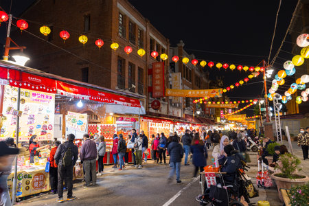 Taipei, Taiwan 26 January 2024: Lunar new year traditional market in Dihua street at Taipei Cityのeditorial素材