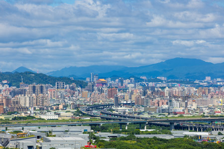 Taipei, Taiwan 02 May 2023: City skyline in Taipei cityの写真素材